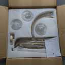 Gold Sputnik Chandelier,6 Lights Large Modern Chandelier L40”Mid Century Long Ceiling Pendant Light Fixtures for Dining Room with Clear Glass Globe Shades for High Ceiling Foyer Living Room