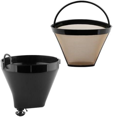 Anbige Replacement Parts Filter Basket and Gold Tone Permanent filter, Compatible with Cuisinart Coffee Maker DCC-1200