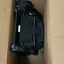 BabbleRoo Hoplite Compact Stroller  Lightweight Travel Stroller for Airplane (12.3 lbs), from Birth to 55 lbs, Easy Fold, PU Wheels, Alloy Frame, Near-Flat Recline, Cup Holder, Baby Stroller (Jet Black)