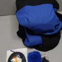 ROCEEI 11 Pcs Car Seat Cover Full Set for Women Christmas Fuzzy Car Accessories Handbrake Shift Accessory for Winter (Blue)