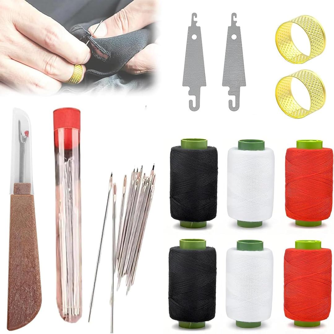 3 x 37PCS Sewing Tool Set, Sewing Kit, 37PCS/Set Needles Thread Hand Repair Tools, Portable DIY Hand Made Craft Set, Multi-Purpose Needle and Thread Kits for Beginners, Professional DIY Lovers