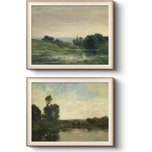 VIYYIEA Framed Vintage Landscape Nature Wall Art Set, 16√ó20 Inch