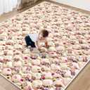 Baby Play Mat - 71" X 59",Premium Thicker Foam Machine Washable, Extra Large Anti-Slip Soft Cushioning Foam Playmats for Babies and Toddlers, Foldable Baby Crawling Mat for Playpen