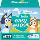 Pampers Training Pants - Easy Ups Boys & Girls Bluey - Size 6T-7T, 40 Count, Children's Potty Underwear