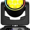 SHEHDS JMS WEBB 7x40W LED Moving Head Light | Motorized Zoom 5.8-31.4, RGBW Color Mixing, 7-Pixel Independent Control, DMX512 for Stage Wedding Concert, Upgrade