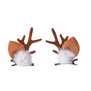 Small Deer Ears Antler Headbands Reindeer Antlers Headband Halloween Hairs Accessories Christmas Animal Hair Clips Cosplay Costume Fawn Ears