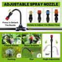 100FT Drip Irrigation Kit - 28 Adjustable 360 Nozzles & T-Connectors for Garden, Lawn & Plant Watering System