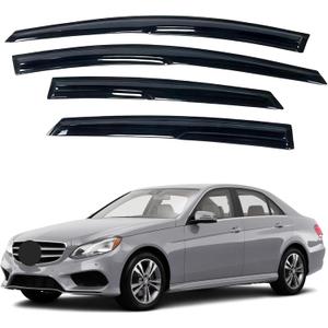 IG Window Visors Fit for 2010-2016 Mercedes-Benz E-Class Sedan, Out-Channel Rain Guards Vent Wind Deflectors 4PC, Car Accessories for 10-16 Mercedes Benz E350 E550 E63 (Sedan Only)