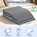 Elevation Pillows for Leg After Surgery, Memory Foam Adjustable Wedge Pillow for Injury or Rest, Ankle Pillow for Sleeping Blood Circulation Grey/Double Leg