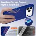 for iPhone 17 Pro Case, Compatible with MagSafe, Screen Protector +[Integrated Silicone Camera Control Button], Shockproof Protective Magnetic Case for iPhone 17 Pro 6.3", Cobalt Blue