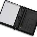 Lefty's Zippered Left-Handed Black Eco-Leather Padfolio