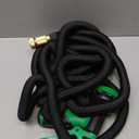 Expandable Garden Hose 50 ft with 10 Function Nozzle Sprayer, Lightweight Flexible Water Hose with Durable Collapsible Latex Core & Solid Brass Fittings, 50ft Retractable Stretch Hose, Black