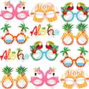 KatchOn Luau Glasses - Pack of 12 | Photo Booth Props, Aloha Party Decorations