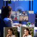1080P Webcam Computer Camera with Microphone & Wide View - Auto Light Correction Webcam for PC, Mac, Laptop, Desktop - Built-in Privacy Cover Plug & Play USB for Zoom/Skype/Streaming, Black