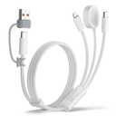 Travel Essentials for Apple Watch Charger,100W 3 in 1 Charger Cable with USB C, Lightning, iWatch Charger for iPhone, MacBook, iPad, Samsung, Google Pixel, iWatch Ultra 1-10 [Apple MFI Certified]