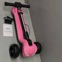 24V Electric Scooter for Kids w/150W Powerful Motor, Thumb Throttle, LCD Screen, Bluetooth, Light-Up Stem Deck & Wheels, 3 Adjustable Heights, 5MPH Safe Speed, 3 Wheel Electric Scooter for Kids (Pink)