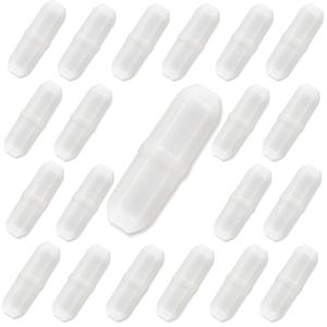 Joaoxoko Magnetic Stir Bars 20pcs PTFE Stirrer Mixer, 20 mm/ 0.8 Inch White Stir Bar