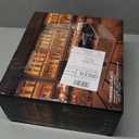 Vinyl Record Player with Built-in Speakers and USB,Belt-Driven Bluetooth Turntable with 3 Speed AUX Input Headphone Jack and RCA Output Vintage Wooden White