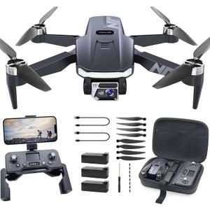N11 PRO GPS Drone with Camera for Adults 4K UHD, 90 Min Long Flight Time, Long Control Range, Auto Return, Follow Me, Brushless Motor, 5G FPV RC Quadcopter for Beginners (Cling Gloomy Brooding Coal Brilliant Warmth Glowing Amber Silver)