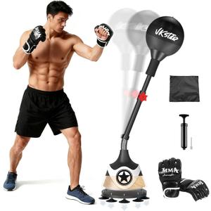 Boxing Bag with Stand for Teens & Adults -for Training Boxing Equipment Stress Relief and Fitness Set with Punching Bag & Gloves，Home Gym Equipment, 12 inches x 63 inches
