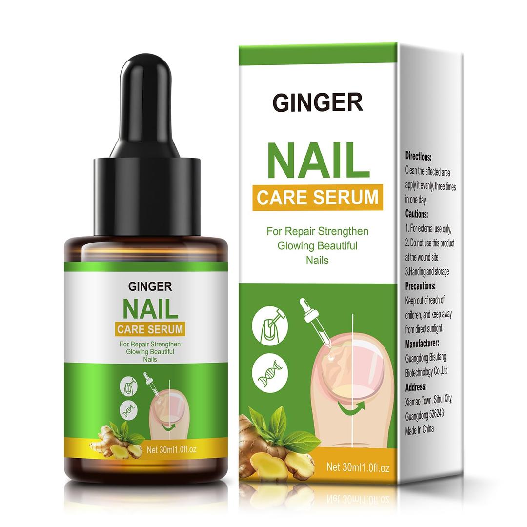 Ginger Nail Treatment, Ginger Cuticle Care Oil for Nails, Strengthen Nails, Ginger Nail Treatment Serum, Promote Nail Growth, Natural Plant Formula 30ml
