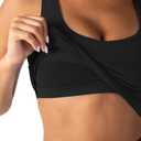 YITTY Active Sports Bra Tank, Tank Top for Women with Built-in Bra, Racerback, Removable Cups, Low-Impact Yoga and Gym (Black, M)