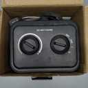 1500W Small Space Heater for Indoor Use, PTC Ceramic Space Heater with Thermostat, 3 Modes, Safety Quiet Heating, Multiple Protection, Portable Heater for Office Room Desk Use (BLACK)