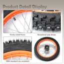 E-Bike Front Wheel Outer Tire Accessories Compatible with Tutto Tutti Soleil 01 Electric Bikes, 60/100-14 Rubber Black