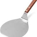 UTENEW Stainless Steel Pizza Spatula Peel Shovel Cake Lifter Wood Handle Plate Holder Baking Tool Baking Homemade Pizza 8Inch