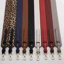 Grain Leather Purse Strap Adjustable Crossbody Replacement Straps for Handbags Monk Head Screws Detachable