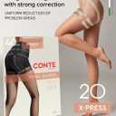 Conte High Waist Control Top Shaping Semi Opaque Pantyhose Tights X-Press 40 Den (S)