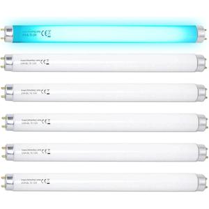 6 Pack T8F10W BL 10W Replacement Bulbs T8 10 Watts Fluorescent Tube for 20W Device 13 Inch 365-nm Black Light