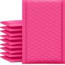 UCGOU Bubble Mailers 4x8 Inch Hot Pink 100 Pack Poly Padded Envelopes Small Business Mailing Packages Opaque Self Seal Boutique Shipping Bags Bubble Mailer