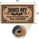 Shoes Off Please My Children Lick The Floors 30"x18" Greet Guests with Fall Door Mat Outdoor Front Door Mats Indoor Mats for Front Door Entry Small Rugs for Entryway