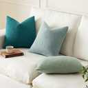 MIULEE Textured Boucle Throw Pillow Cover Teal Accent Solid Lumbar Spring Pillow Case Decorative Soft Pack of 1 Couch Cushion Chair Sofa Bedroom Livingroom Home Decor,12x20 Inch