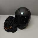 HAX Obsidian Full Face Dual Visor Adult Motorcycle Helmet for Motorbike Street Bike with Pinlock Ready DOT Approved Matte Black Aqua S