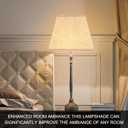 Beige Lamp Shade, 8''x8''Top 13''x13''Bottom 10'' Height, Square Lampshade Replacement Lamp Shade Natural Linen Hand Crafted for Table Lamps Floor Lamps Pendent Light, Assembly Required