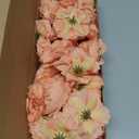 YIFYBY 50 Pcs Peach Rose Artificial Heads Flowers with Stems 3.3'' Fake Silk Rose Heads Faux Flowers for Wedding Bridal Bouquet Floral DIY Centerpieces Arrangements Home Party Tables Decor (Peach)