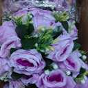 NUPTIO Artificial Flower Centrepieces for Tables - 6 Pcs Lilac Fake Flowers Roses Balls 9.5in Diameter - Silk Faux Rose Arrangement for Wedding Party Centerpiece Table Decor