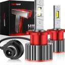 Torchbeam D2S D2R HID Bulbs, 30000LM 6000K Cool White 45W Xenon Bulbs, 85122 66240 66040 66240CBI Bulbs for HID Assembly Bulb, Pack of 2