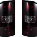 Tail Lights compatible with 2007-2014 Chevy Silverado 1500 2500HD 3500HD(2007 New Body Style only), 2007-2013 GMC Sierra 3500HD;1 Pair(Left+Right), (Dark Red With Bulbs)