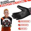 BEAST RAGE Goalkeeper Gloves for Boys Kids Youth Football Keeping Soccer Goalie Gloves with Strong Grip for Ball Receiver,Wrist Support 4MM Latex Palm (Size 3 - fit for 5 to 6 Years Old, Orange)
