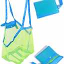 SupMLC Mesh Extra Large Beach Bags and Totes - Holds Toys, Towels, Sand Away - For Children's Toys, Market, Grocery, Picnic