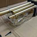 Double Curtain Rod, 1 inch Window Telescoping Drapery Double Rod 72 to 144 Inches (6-12 Feet), Classical Ball Finials,Premium Aluminum Brackets,Warm Gold