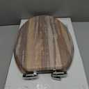 Angol Shiold Elongated Toilet Seat Molded Wood Toilet Seat with Quietly Close and Quick Release Hinges, Easy to Install also Easy to Clean (Elongated, Board) (Elongated-18.5)