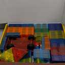 Gemmicc Magnetic Tiles, Deluxe 136 PCS Building Blocks Magnet Toys for Kids,3D Magnet Puzzles Stacking Blocks for Boys Girls,Huge Set with 2 Cars