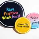 Mryitcal Button Maker Machine 1''+1.25''+2.25'' Pin Maker Button Press Machine w/ 300 Metal Pinback, 10 Fridge Magnet, 5 Badge Charm, 1 Cutting Mat, Badge Making Kit for Custom Badge, Party Favors (Purple)