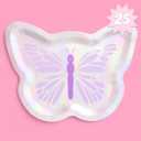 xo, Fetti Butterfly Foil Paper Plates - 25 pk, 9" | Purple Bachelorette Decorations, Pastel Birthday Supplies, Girl Baby Shower Decor, HBD, Garden Party Tableware