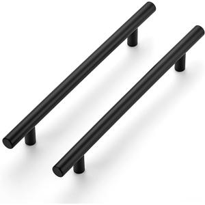 Ravinte 20 Pack 8-13/16 Inch Cabinet Handles Matte Black Kitchen Cabinet Hardware Dresser Pulls Stainless Steel Cabinet Pulls 8-13/16" Length,6-1/4" Hole Center
