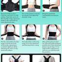 Back Brace Posture Corrector for Women and Men Comfy Shoulder Straightener, Pain Relief: Upper/Lower Back.Support for Scoliosis, Hunchback, Thoracic Spine Upgraded Full Back Support. Medium, Black